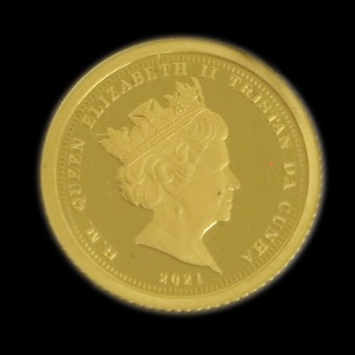 Lot 293 - 2x Tristan da Cunha Gold Proof Coins,...