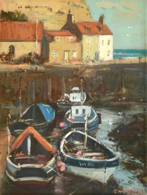 Lot 1102 - Richard Marshall (1944-2006) Staithes - Moored...