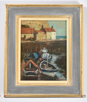 Lot 1102 - Richard Marshall (1944-2006) Staithes - Moored...