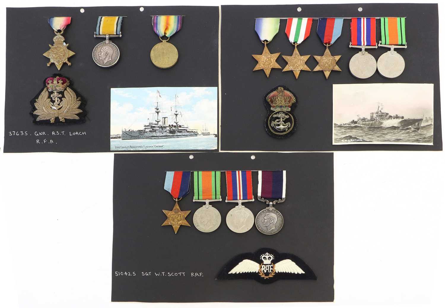 Lot 8 - A First World War Trio, awarded to 37635 GNR....