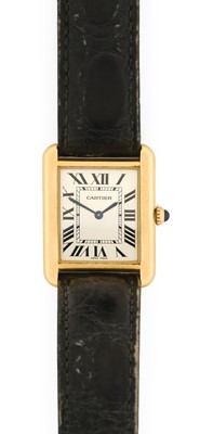 Lot 2131 - Cartier: A Lady's Steel and Gold Rectangular...