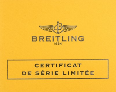 Lot 2142 - Breitling: A Fine Limited Edition 18 Carat...