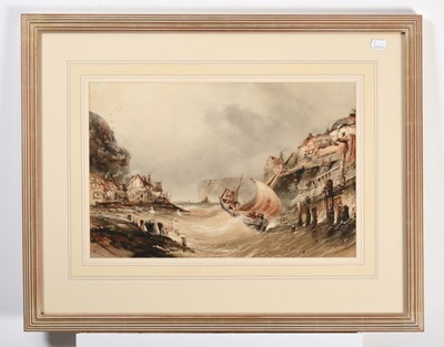 Lot 1005 - Henry Barlow Carter (1804-1868) “Staithes near...