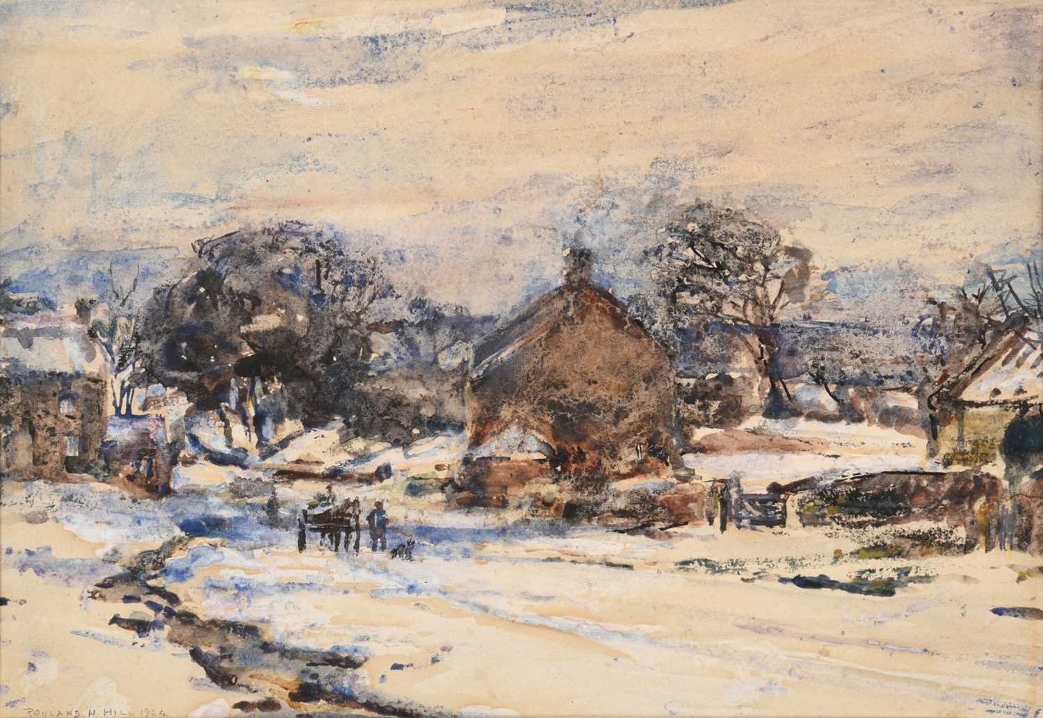 Lot 540 - Rowland Henry Hill (1873-1952) Snowbound...