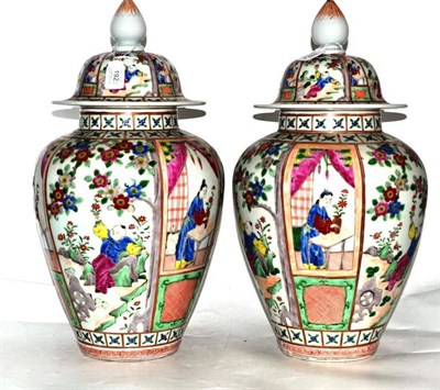 Lot 192 - A Pair of Japanese Porcelain Vases and Covers, early 20th century, in the Chinese taste,...