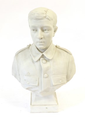 Lot 118 - A White Marble Bust of a First World War...