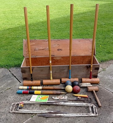 Lot 1169 - A Vintage Slazenger Four Player Croquet Set,...