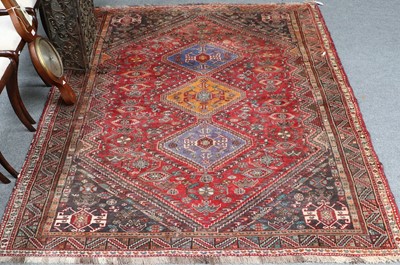 Lot 1081 - A Kashgai Carpet, the strawberry field with...