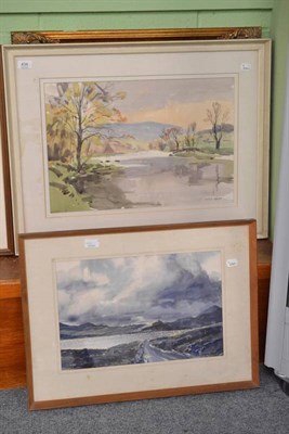 Lot 436 - Angus Rands (1922-1985) ";The Wharfe near Appletreewick";, signed, watercolour, together with a...