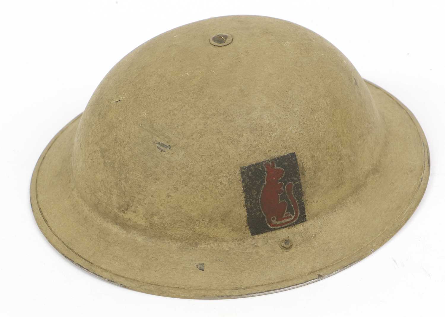 Lot 165 A Brodie Combat Helmet with sand coloured