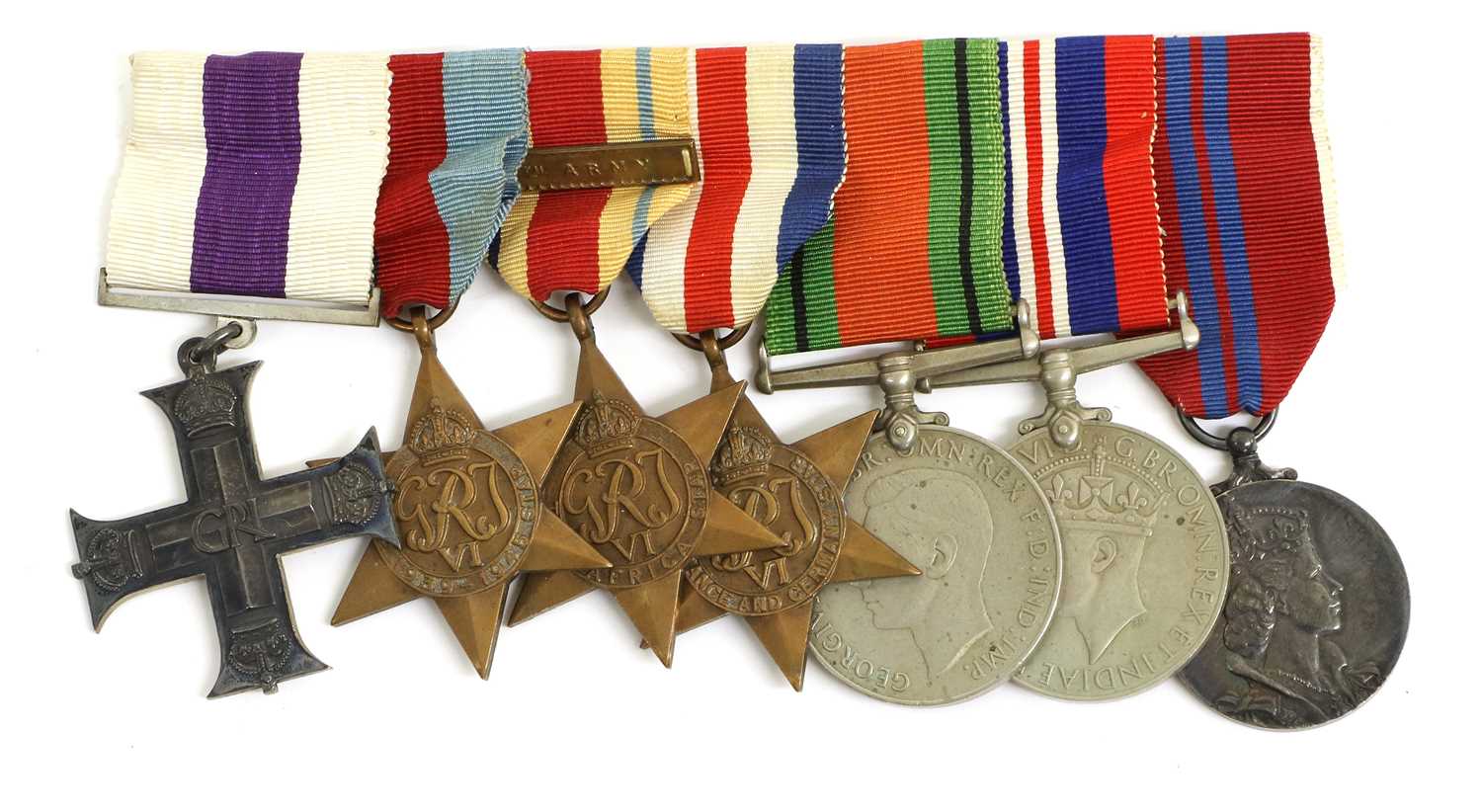 Lot 27 - A Second World War MC Group of Seven Medals,...