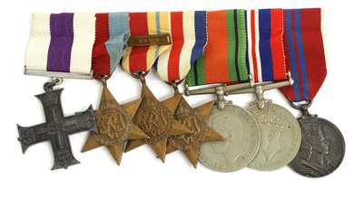 Lot 2 - A Second World War MC Group of Seven Medals,...