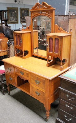 Lot 1307 - An Edwardian Walnut Dressing Table, 108cm by...