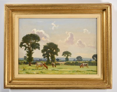 Lot 509 - Ernest Higgins Rigg (1868-1947) Cattle grazing...