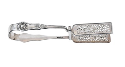 Lot 2030 - A Pair of William IV Silver Asparagus-Tongs