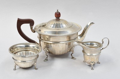 Lot 178 - A Three-Piece George V Silver Tea-Service, by...