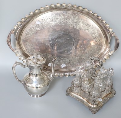 Lot 70 - Three Silver Plate Items, comprising an oval...
