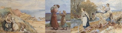 Lot 1127 - J*D* W (19th/20th century) Mother and children...