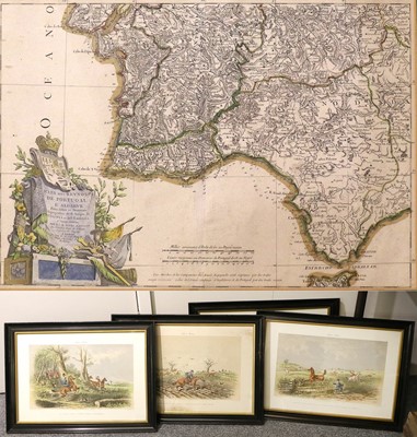 Lot 1161 - A Quantity of Hunting Prints and a Map of...