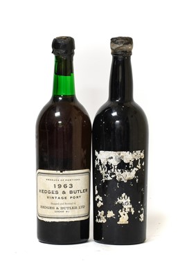 Lot 3196 - Hedges & Butler 1963 Vintage Port (one bottle),...