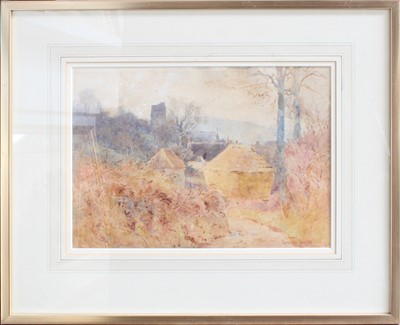 Lot 1037 - Berenger Benger(1868-1935) Thatched buildings...