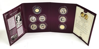 Lot 302 - 3x Commemorative Coin Sets Featuring Gold...