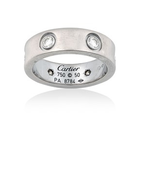 Lot 2299 - A Diamond Set 'Love' Ring, by Cartier the...