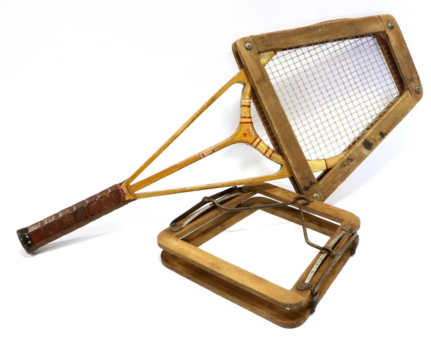 Lot 4006 - Hazell's Streamline Red Star Tennis Racket