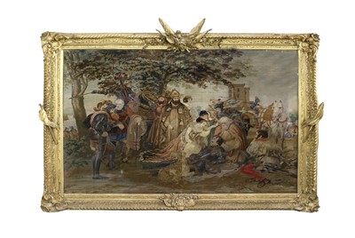 Lot 343 - ♦ A Needlework Picture, mid 19th century,...