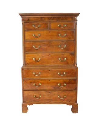 Lot 287 - ♦ A George III Mahogany Straight-Front Chest...