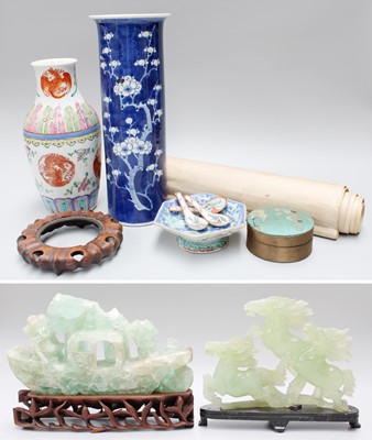 Lot 261 - A Selection of Oriental items consisting of,...