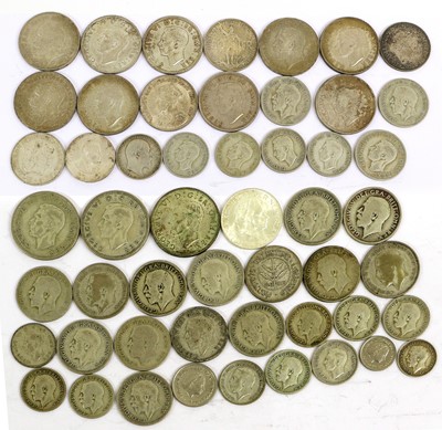 Lot 115 - Assortment of British and World Silver Coinage,...