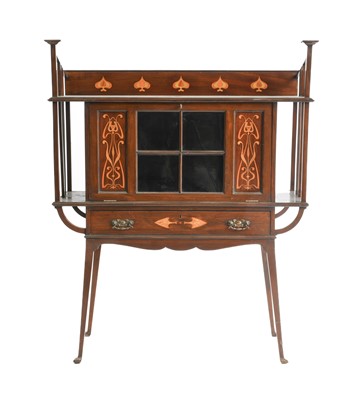 Lot 655 - An Art Nouveau Inlaid Mahogany Cabinet, with...
