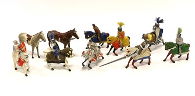 Lot 308 - Britains Knights Of Agincourt A Collection Of Eight Mounted Figures