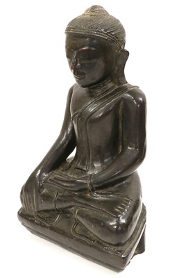 Lot 270 - A Chinese Lacquered Wood Buddha, in Ming style,...