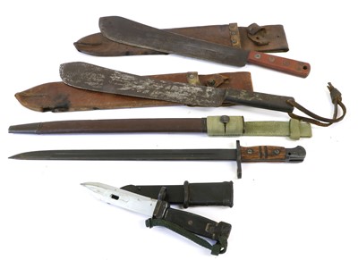 Lot 191 - A US 1917 Bayonet by Remington, the blued...