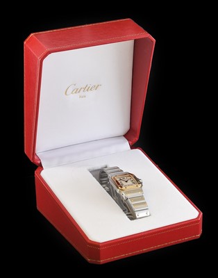 Lot 2163 - Cartier: A Lady's Steel and Gold Wristwatch,...
