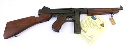 Lot 313 - A Deactivated Thompson M1A1 Submachine Gun,...