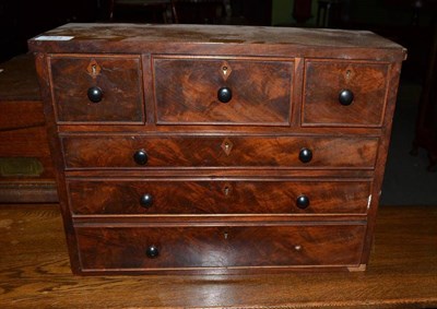 Lot 484 - Miniature 19th century mahogany chest/table top cabinet