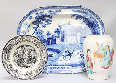 Lot 40 - A Rogers Pearlware Meat Plate, circa 1820,...