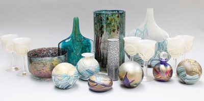 Lot 69 - Isle of Wight Glass, including Michael Harris,...