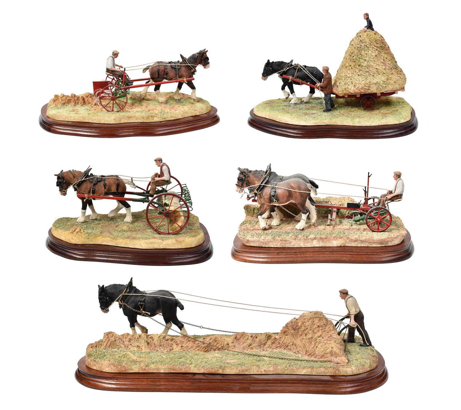 Lot 12 - Border Fine Arts Hay Time Figure Groups, all...
