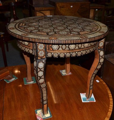 Lot 488 - Moorish table with inlaid top