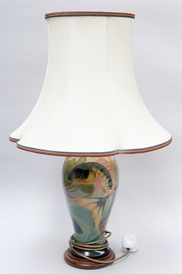 Lot 26 - A Moorcroft Carp Pattern Lamp, designed by...