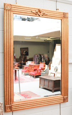 Lot 1149 - A Bevelled Rectangular Wall Mirror, in reeded...