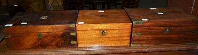 Lot 493 - Three mahogany writing slopes for restoration