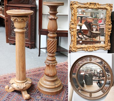 Lot 1141 - Two Hardwood Torchere Stands, largest 114.5cm,...