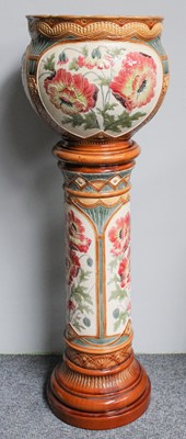 Lot 171 - A burmantoft Faience Jardiniere and Stand,...