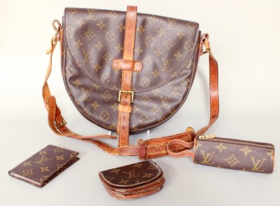 Lot 248 - Louis Vuitton LV Canvas Shoulder Bag with tan...