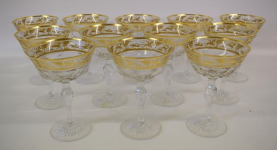 Lot 190 - A Set of Twelve Continental Champagne Saucers,...